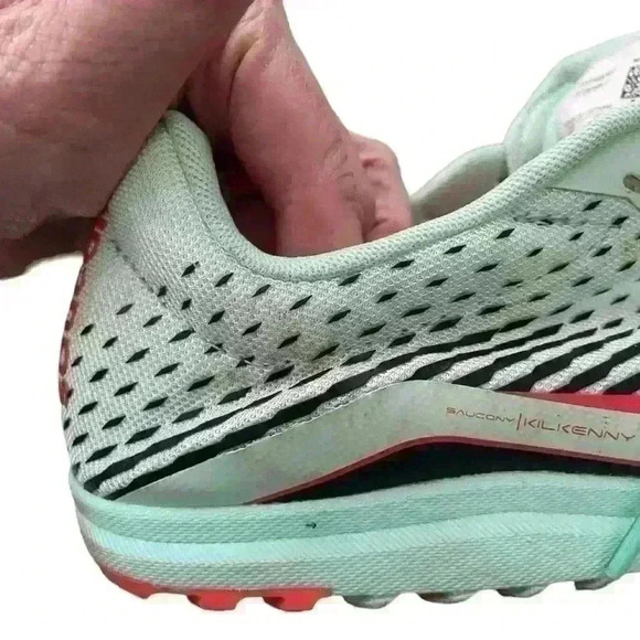 Saucony Women’s Kilkenny XC 8 Spike-Mint/Vizi Coral Size 10.5 Athletic Running - Picture 11 of 12